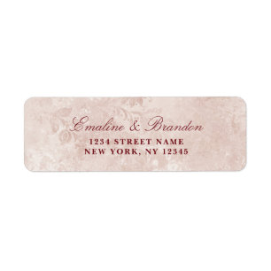 Alice in Wonderland Elegant Wedding Return Address Label