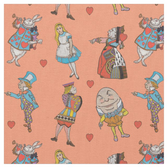 Alice in Wonderland Fabric (Close Up)