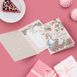 Alice in Wonderland Fairytale Happy Birthday Card<br><div class="desc">Unique and personalised happy birthday card perfect for Alice in Wonderland lovers. The card features a mix of our own hand-drawn original florals and artwork. We've meticulously restored the iconic Alice in Wonderland vintage illustrations by hand sketching them bringing them to life with beautiful watercolor undertones and adding our own...</div>