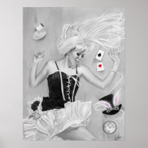 Alice in wonderland falling Poster
