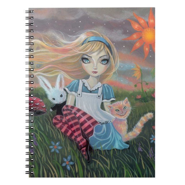 Alice in Wonderland Fantasy Art Notebook (Front)