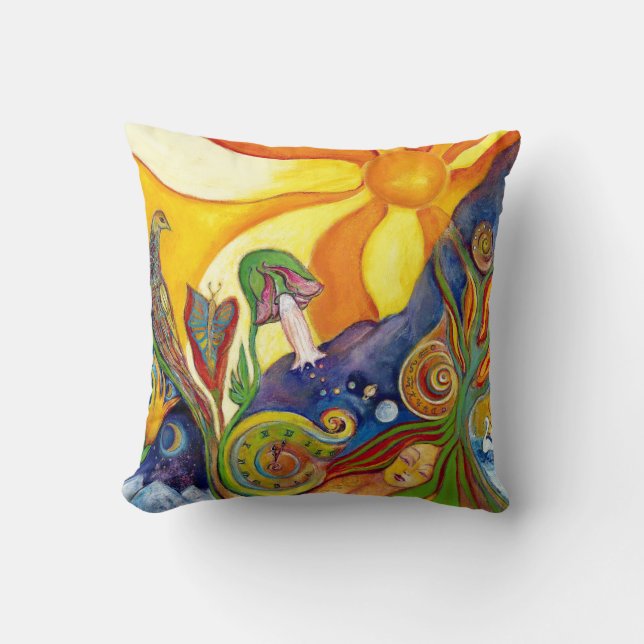 Alice In Wonderland Fantasy Fairy Sunshine Dream Cushion (Front)