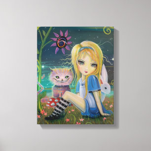 Alice in Wonderland Fantasy Fairytale Art Big Eye Canvas Print