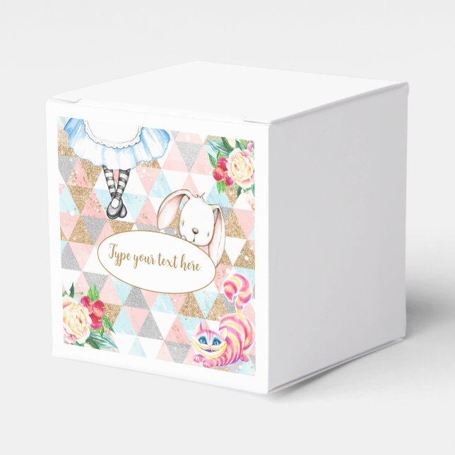 Alice in Wonderland Favour Box (Front Side)