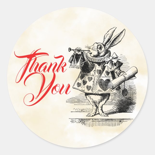 Alice in Wonderland Favour Stickers (Front)