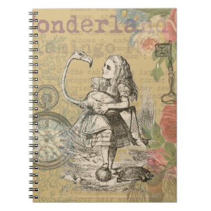 Alice in Wonderland Flamingo artwork art Notebook
