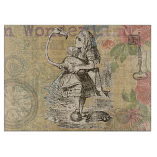 Alice in Wonderland Flamingo Classic Cutting Board