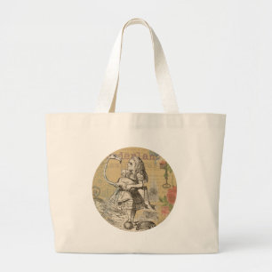 Alice in Wonderland Flamingo Classic Large Tote Bag