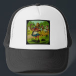 Alice in Wonderland Flamingo Croquet Trucker Hat<br><div class="desc">From an authentic Magic Lantern slide from the private collection of Scenes from the Past.</div>