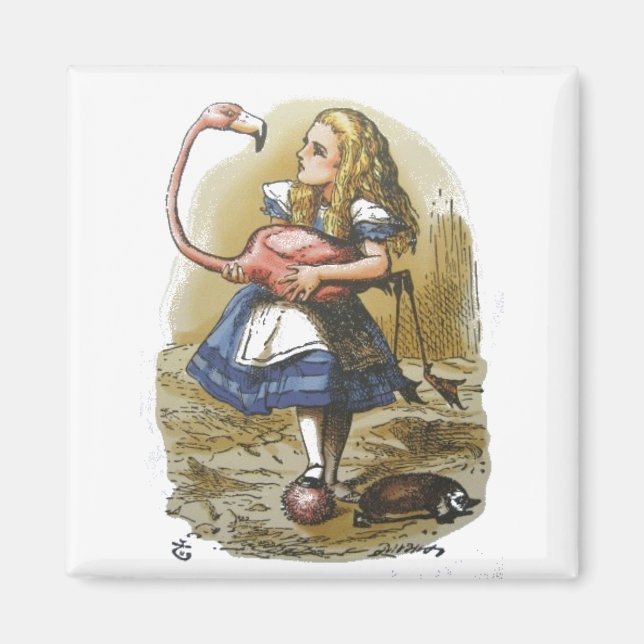 Alice in Wonderland Flamingo Magnet (Front)