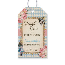 Alice in Wonderland Floral Bridal Shower Favour Ta