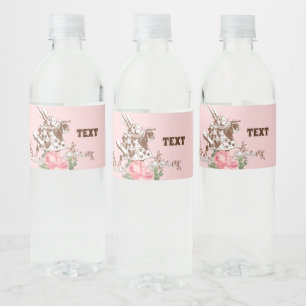 alice in wonderland,  floral Water Bottle Label