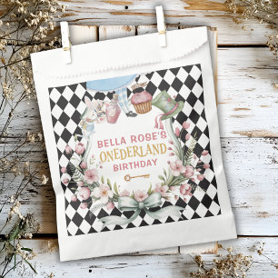 Alice in Wonderland Flower Frame  1st birthday Favour Bag