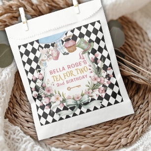 Alice in Wonderland Flower Frame  2nd birthday Favour Bag