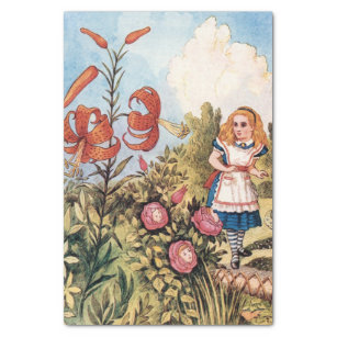 Alice in Wonderland Flower Garden Decoupage Tissue Paper