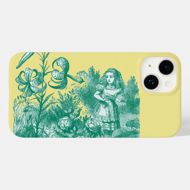 Alice in Wonderland & Flowers Case-Mate iPhone Case (Back (Horizontal))