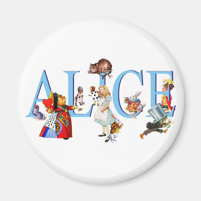 ALICE IN WONDERLAND & FRIENDS MAGNET (Front)