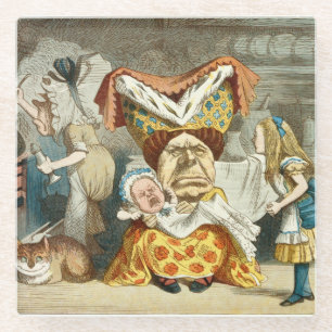 Alice In Wonderland Glass Coaster