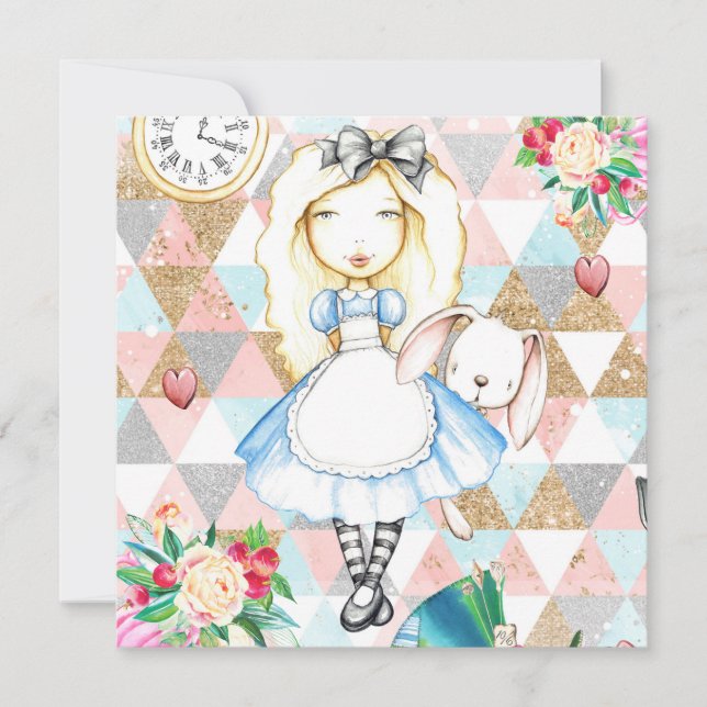 Alice in Wonderland Greeting Blank Cards (Front)