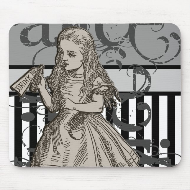 Alice In Wonderland Grunge Mouse Pad (Front)