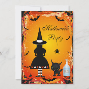 Alice in Wonderland Halloween Party Invites