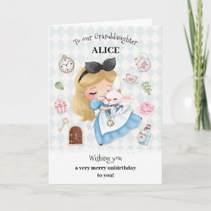 Alice in Wonderland Happy Unbirthday Greeting Card