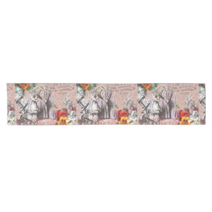 Alice in Wonderland Hatter and Rabbit Short Table Runner