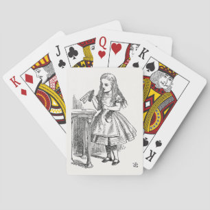Alice in Wonderland, Holding the "Drink Me" Bottle Playing Cards