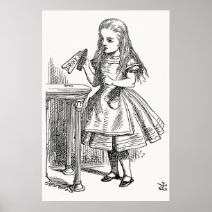 Alice in Wonderland, Holding the "Drink Me" Bottle Poster