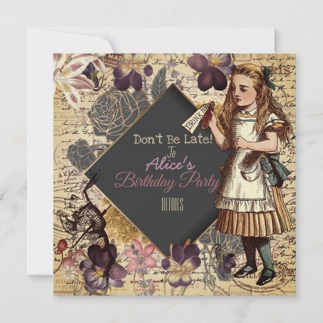Alice In Wonderland Holiday Card (Front)