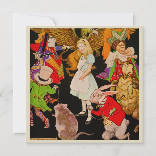 Alice In Wonderland Holiday Card (Front)