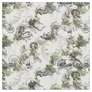 Alice in Wonderland Holly Stripe Fabric