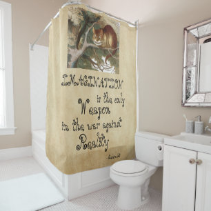Alice in Wonderland - IMAGINATION CAT 1865 Shower Curtain