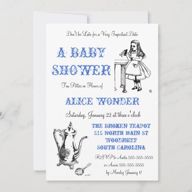 Alice in Wonderland Invitation (Front)