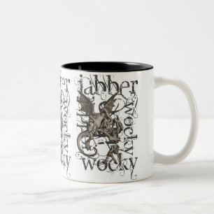 Alice In Wonderland Jabberwocky Grunge (Single) Two-Tone Coffee Mug