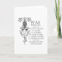 Alice In Wonderland Jabberwocky Poem Greeting Card