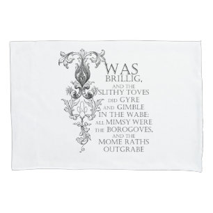 Alice In Wonderland Jabberwocky Poem Pillowcase