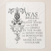 Alice In Wonderland Jabberwocky Sherpa Blanket