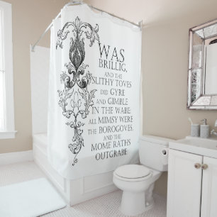 Alice In Wonderland Jabberwocky Shower Curtain