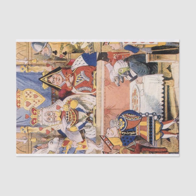 Alice in Wonderland Knave of Hearts Decoupage  Tissue Paper (Front)