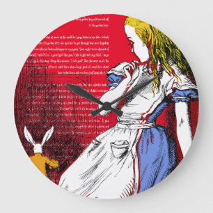 Alice in Wonderland Large Clock