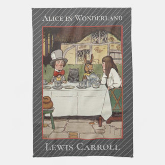 ALICE IN WONDERLAND, LEWIS CARROLL CLASSIC NOVEL TEA TOWEL