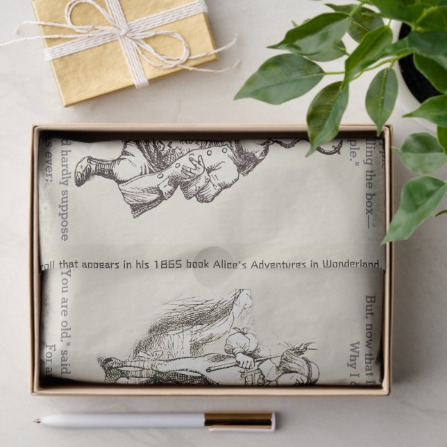 Alice in Wonderland Lewis Carroll Poem Father Will Tissue Paper (Gift)