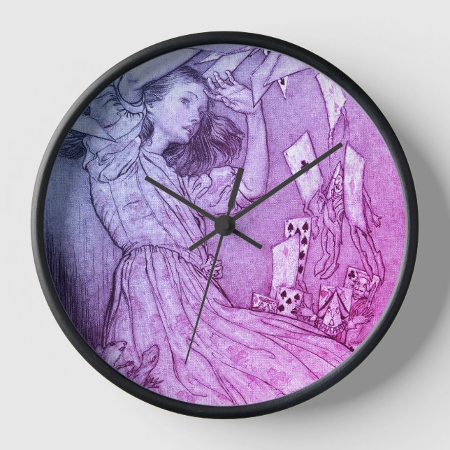 Alice In Wonderland Lewis Carroll Rackham Clock (Front)