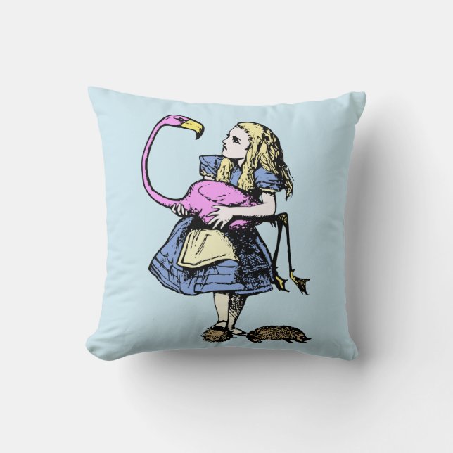 Alice in Wonderland Looking Glass Fairytale book Cushion (Front)