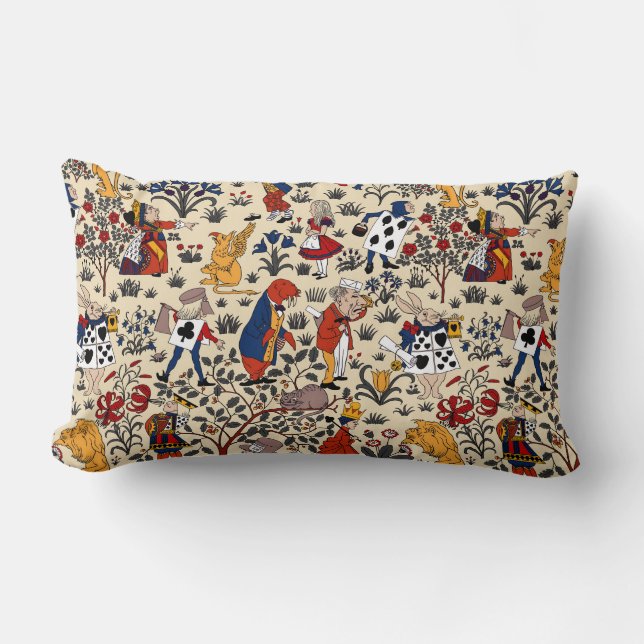 Alice in Wonderland Lumbar Pillow (Front)