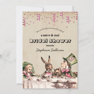 Alice In Wonderland Mad Bridal Shower Invitation