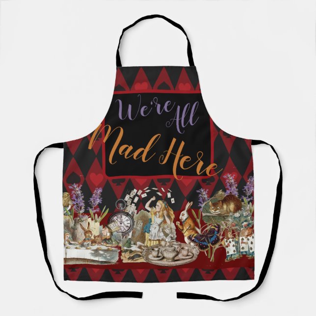 Alice in Wonderland Mad Cheshire Cat Apron (Front)