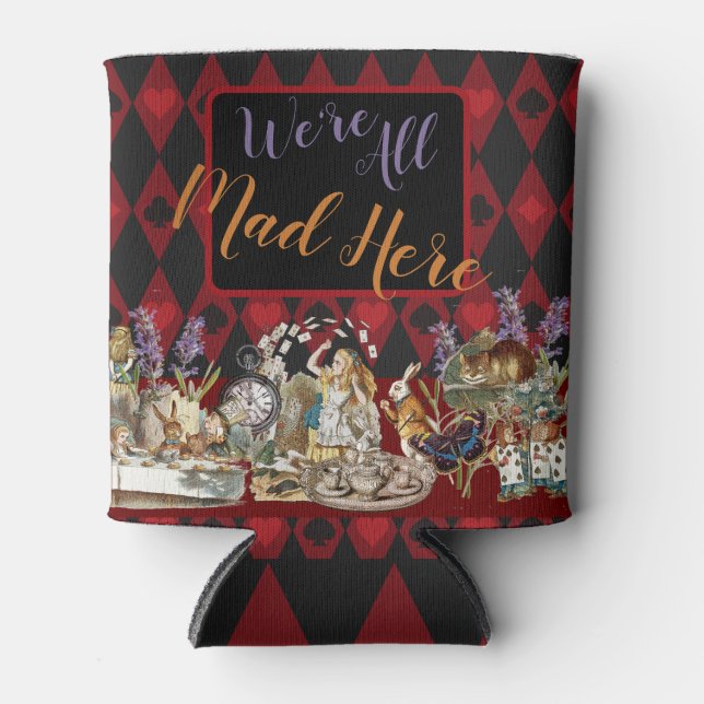 Alice in Wonderland Mad Cheshire Cat Can Cooler (Front)
