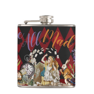 Alice in Wonderland Mad Cheshire Cat Hip Flask